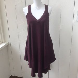 Tobi Maroon handkerchief dress